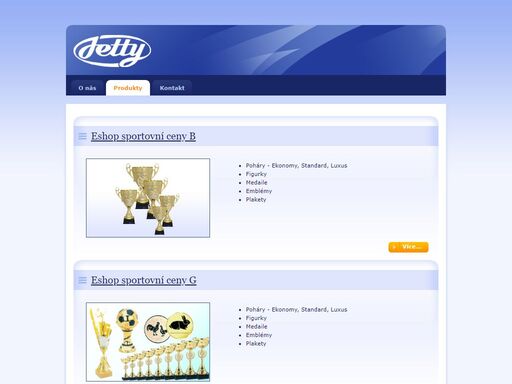 foto j-e-t-t-y - internetový obchod - sportovní ceny - výroba štítků