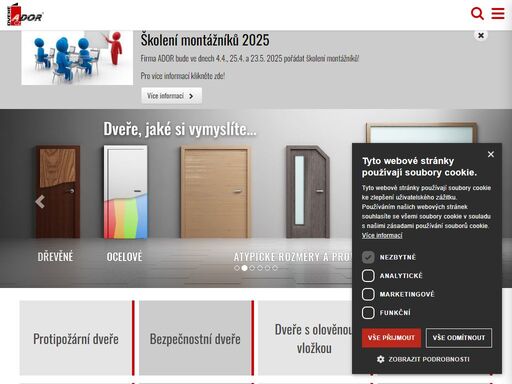 vyrábíme a prodáváme dveře dřevěné i ocelové, plné, prosklené i kazetové, protipožární, kouřotěsné, bezpečnostní, zvukotěsné i atypické dveře. atypické protipožární uzávěry. 