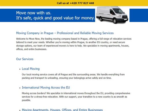 move now with us. it's safe, quick and good value for money.
