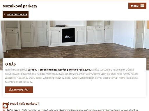naše firma se zabývá výrobou a prodejem mozaikových parket. dodává své výrobky nejen na trh v české republice, ale i do zahraničí.