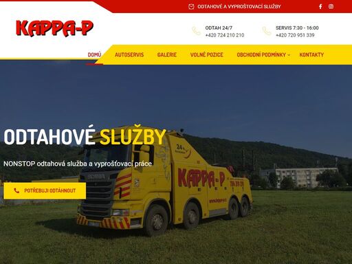 kappa-p zajišťuje non stop odtahové a vyprošťovací služby v ústí nad labem. naše odtahové vozidlo u vás bude do 1 hodiny!