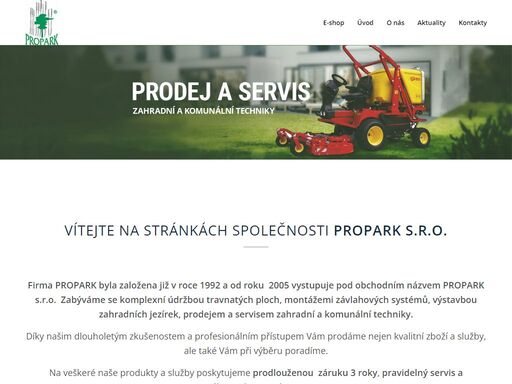 zabýváme se údržbou travnatých ploch, závlahovými systémy, výstavbou zahradních jezírek, prodejem a servisem zahradní a komunální techniky.