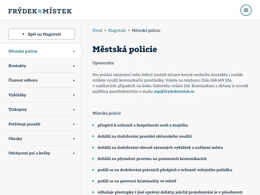 upozornění pro podání oznámení nebo řešení nastalé situace kromě osobního kontaktu i nadále můžete využít komunikační prostředky. volejte na telefonní číslo 558…