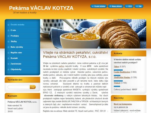 22 let tradice a kvality v oblasti pekařství a cukrářství. veselí nad lužnicí