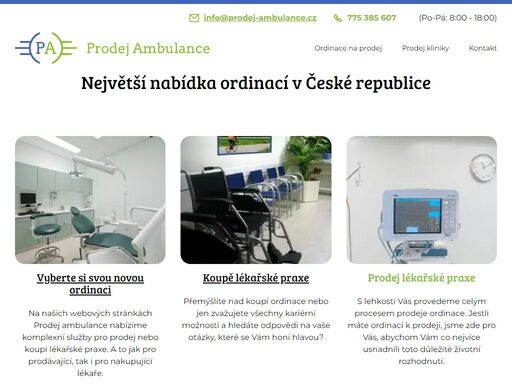 chcete koupit zavedenou ordinaci nebo naopak prodat svou stávající? máme největší nabídku v české republice a mnohaleté zkušenosti na trhu.