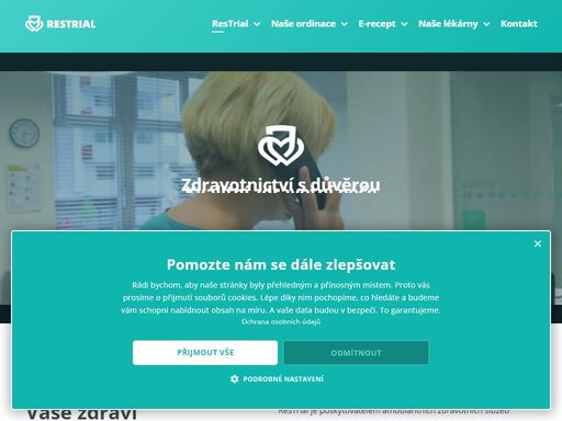 restrial je poskytovatelem ambulantních zdravotních služeb v širokém spektru odborností. naše heslo „zdravotnictví s důvěrou“ není pro nás pouhou frází. zakládáme si na kvalitě zdravotnického personálu, pokročilých lékařských postupech i moderní technice.