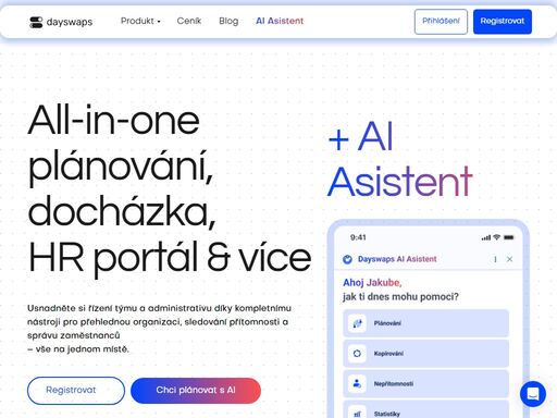 šetřete svůj čas a plánujte směny, spravujte nepřítomnosti, nabízejte směny, hlídejte zákoník a zpracujte docházku v jediné aplikaci,která vás ušetří zbytečných starostí.