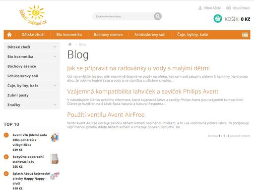 informace o novinkách v obchodu štěstí-zdraví.cz - nové zboží, zajímavé tematické články, nové funkce e-shopu
