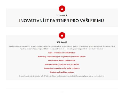 správa it sítí. opravy výpočetní techniky. instalace a správa kamerových systémů. prodej výpočetní techniky.prodej spotřebního materiálu.