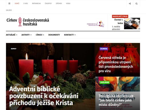 cčsh, ccsh.cz, ccsh, církev, církev československá, církev československá husitská, husiti, husitská církev třetí největší křesťanská církev v české republice, oficiální stránky ústřední rady v praze