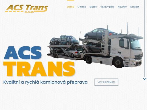 společnost a c s trans, spol. s r.o. zajišťuje přepravu zboží v rámci celé čr a zemí eu. činnost firmy je přeprava osobních a dodávkových automobilů.