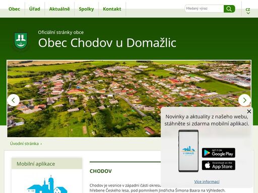 oficiální stránky obce chodov
