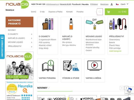 100% funkční elektronické cigarety. vše skladem, okamžitá expedice, heuréka recenze, chat, 11.000 registrací. skvělá péče o zákazníka