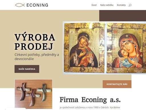 církevní potřeby - kříže, růžence, obrázky, celebrační, kadidla, liturgické předměty, betlémy, sochy, ikony, plakety, kropenky, dřevořezby aj