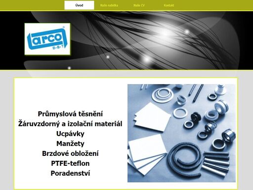 úvodní strana webu arco b.b.t.