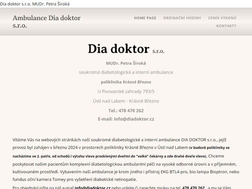 diabetologie ústí nad labem
mudr. petra široká