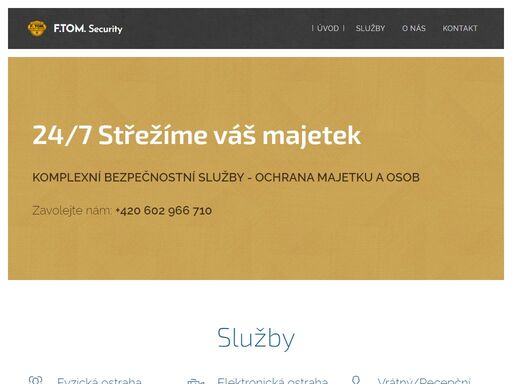 komplexní bezpečnostní služby - ochrana majetku a osob