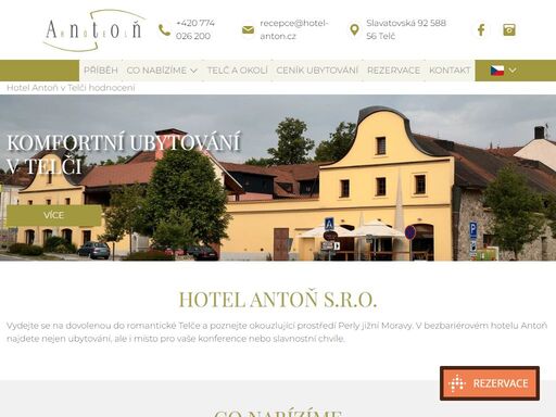 hotel antoň v telči nabízí komfortní ubytování blízko historického centra města. užijte si pobyt s moderními službami a tradiční atmosférou. rezervujte nyní!