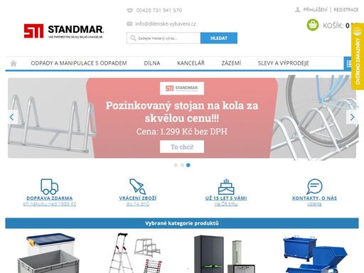nakupujte široký výběr produktů u spolehlivé české firmy standmar určených pro firmy, úřady i domácnosti. až 15 tisíc produktů k řešení odpadů, dílenského vybavení, kancelářských doplňků nebo zázemí. jsme specialisté na poptávky – vyzkoušejte nás. 15 let zkušeností. rychlá expedice. skladové zásoby. podpora online,…