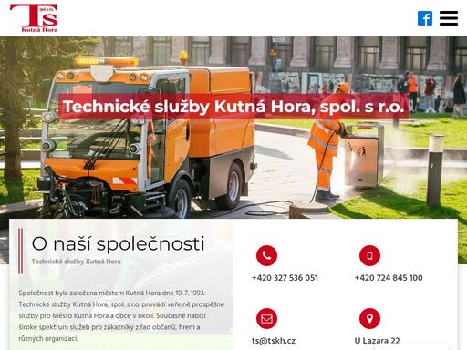 technické služby kutná hora, spol. s r.o. provádí veřejně prospěšné služby pro město kutná hora a obce v okolí. současně nabízí široké spektrum služeb pro zákazníky z řad občanů, firem a různých organizací. správa hřbitovů | městská zeleň | správa komunikací | čištění města a odpady
