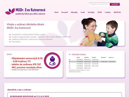 ordinace dětského lékaře mudr. evy kutnerové