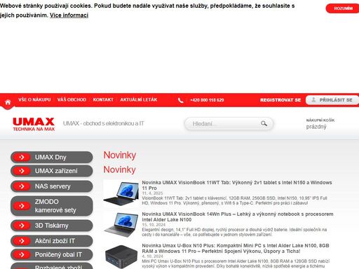 tv boxy, multimediální přehrávače, nas servery, android tablety, zmodo kamerové systémy, vizualizéry, car black box