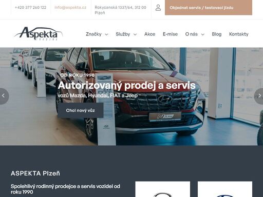 autorizovaný prodej a servis vozidel hyundai, mazda, fiat a fiat professional ?? rodinná firma od roku 1990 ?? showroomy v plzni na rokycanské třídě