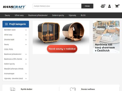 objevte nejlepší výběr vířivek, saun a doplňkového zařízení pro vaše domácí wellness. hanscraft e-shop nabízí všechny wellness doplňky na jednom místě.