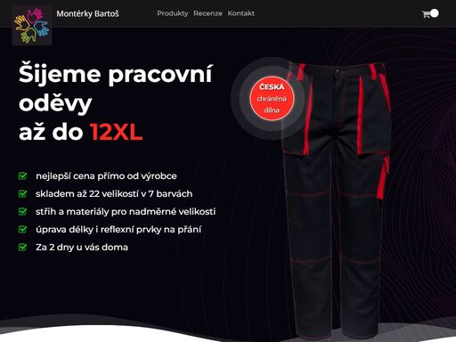 šijeme pro vás kvalitní pracovní oděvy s garancí nejlepší ceny. pracovní oblečení vyrábíme ve velikostech 42 - 98 (xs-12xl) ze 100% bavlny.
