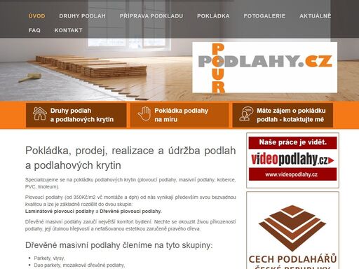 pokládka podlah a podlahových krytin je naší specializací. nabízíme prodej laminátových podlah, dřevěných podlah, vinylu i pvc. poradíme s výběrem podlahy.