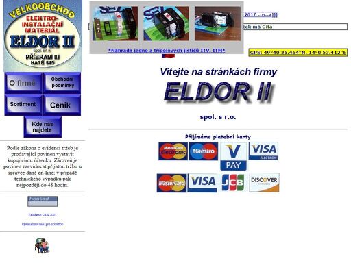 eldor ii spol.s.r.o. příbram - velkoobchod s elektroinstalačním materiálem.
