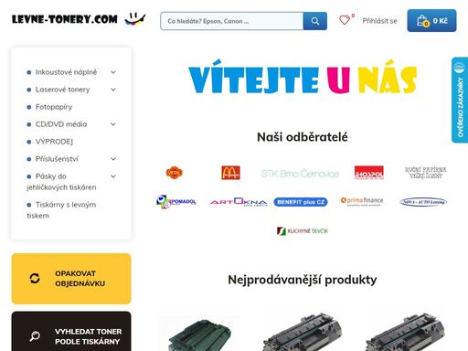 originální a alternativní náplně a tonery do tiskáren hp, canon, epson za super ceny