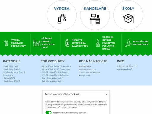 sodobary, výdejníky vody značek lindr, sinop, borg & overström, asset - prodej, servis od profesionálů. kontaktujte nás.