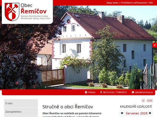 oficiální webové stránky obce řemíčov