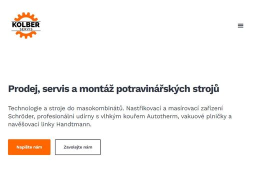 prodej, montáž a servis strojů. nastřikovací a masírovací zařízení schröder, udírny s vlhkým kouřem autotherm, vakuové plničky a navěšovací linky handtmann.