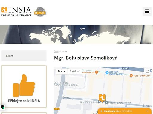 insia a.s. praha. jste makléř nebo zájemce o pojištění? kontaktujte naše specialisty nebo se na nás obraťte přes kontaktní formulář.