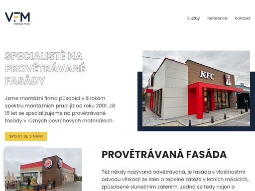 jsme montážní firma působící v širokém spektru montážních prací již od roku 2001. již 15 let se specializujeme na provětrávané fasády v různých povrchových materiálech.
