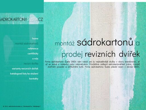 montáž sádrokartonů a prodej revizních dvířek