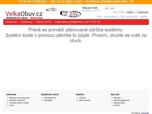 internetový obchod, ve kterém si z pohodlí svého domova nakoupíte široký sortiment cenově výhodné dámské i pánské nadměrné obuvi.