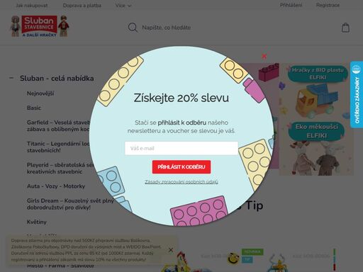 největší nabídka stavebnic sluban pro holky i kluky. v nabídce i hračky dalších značek.