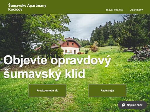 klidné ubytování v srdci chko šumava, ideální pro relaxaci a únik do přírody. šumavské apartmány kočičov nabízejí ubytování v tiché lokalitě přímo v srdci přírody. ideální volba pro dovolenou na šumavě plnou klidu a pohody.