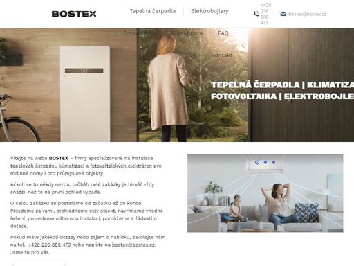 tepelná čerpadla, klimatizace a elektrobojlery skladem na bostex.cz. dotace na tepelné čerpadlo vyřídíme za vás.