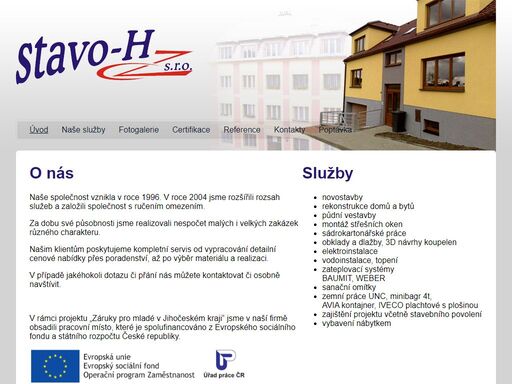 jsme stavební firma v táboře, zajišťujeme kompletní stavební práce.