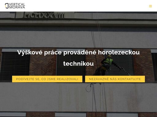provádíme výškové práce horolezeckou technikou. vše provádíme bez použití lešení či jiné manipulační stavební techniky.