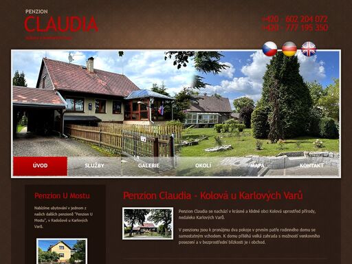 penzion claudia v klidném prostředí obce kolová v blízkosti karlových varů.