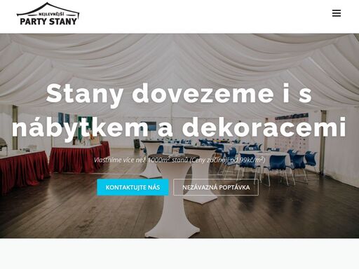 půjčovna párty stany, nábytek a veškeré příslušenství ? dodáme po celé čr za ty nejlevnější ceny na trhu ??.