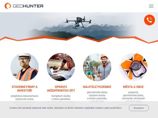 jsme mladá, dynamicky se rozvíjející společnost v oboru geodezie, založená na silném, zkušeném produkčním týmu a nejnovějších technologiích, které umožňují nabízet špičkovou kvalitu našich služeb. služby poskytujeme na území celé čr, zejména v oblastech třebíče a zlína.