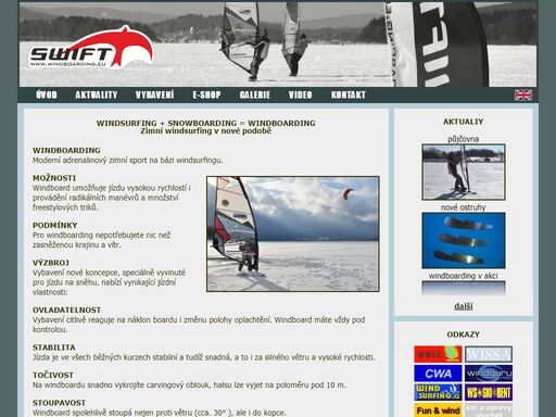 windboarding - windsurfing na sněu