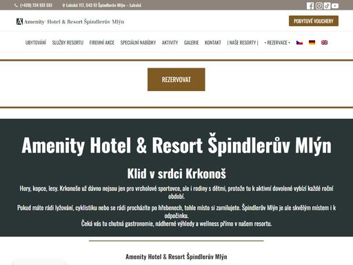 moderní ubytování v hotelu a apartmánech. wellness, bowling, restaurace, minizoo. amenity hotel & resort špindlerův mlýn.
