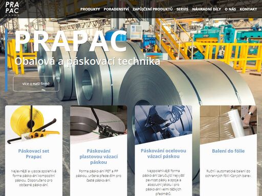 kompletní sortiment páskovací techniky pro páskování kompozitní, plastovou i ocelovou páskou. balící stroje a páskovací technika. zabezpečení produktů pro transport.